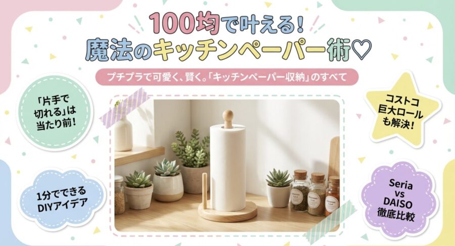100均で叶える!魔法のキッチンペーパー術