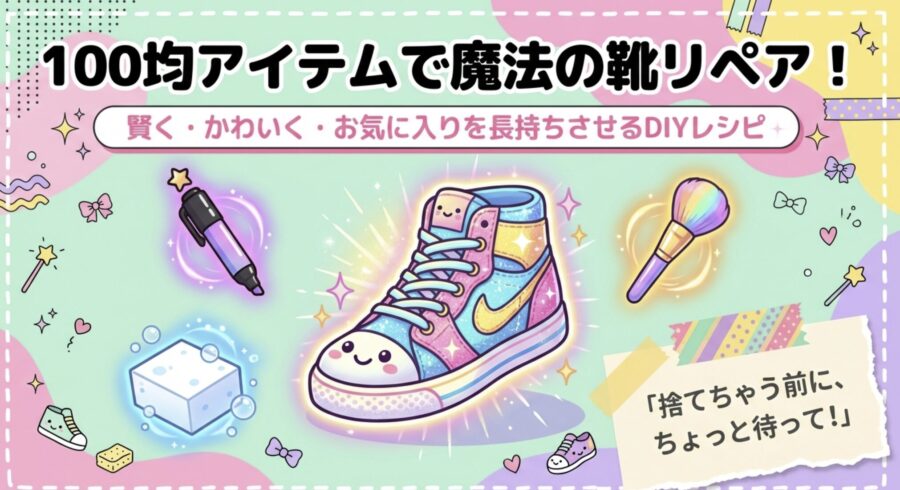 100均アイテムで魔法の靴リペア！