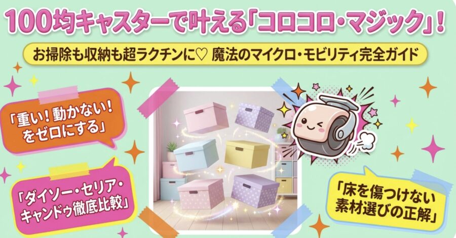 100均キャスターで叶える「コロコロ・マジック」！