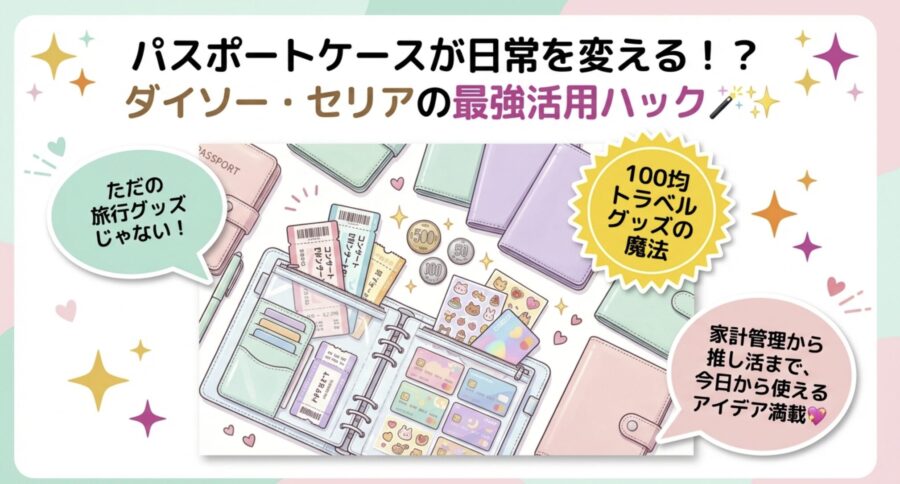 パスポートケースが日常を変える？ダイソーセリアの最強活用ハック