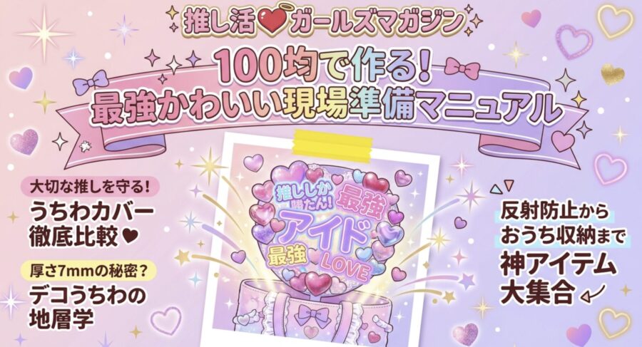 100均うちわカバーで推し活！