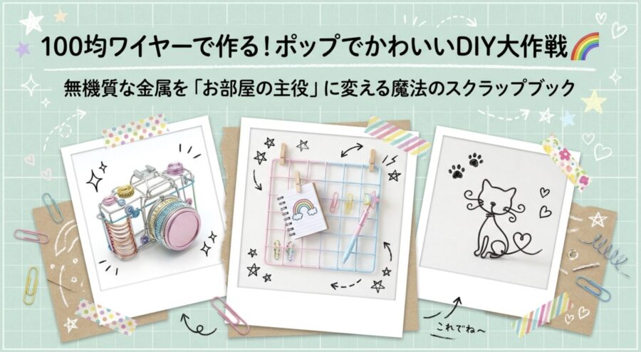 100均ワイヤーで作るポップでかわいいDIY
