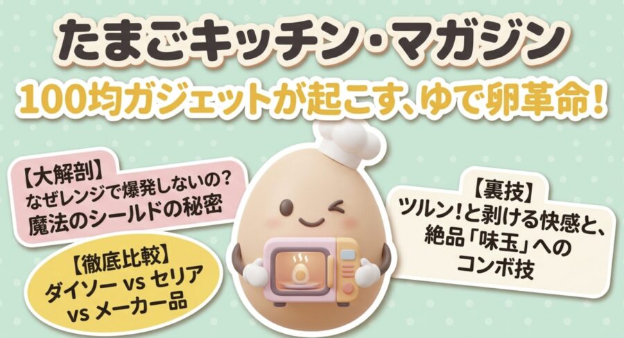 100均ガジェットが起こすゆで卵革命