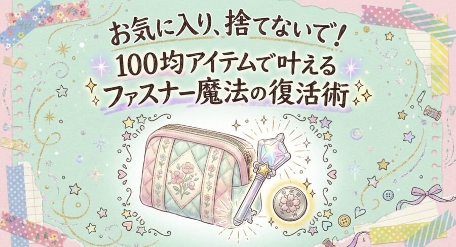 100均アイテムで叶えるファスナー復活術