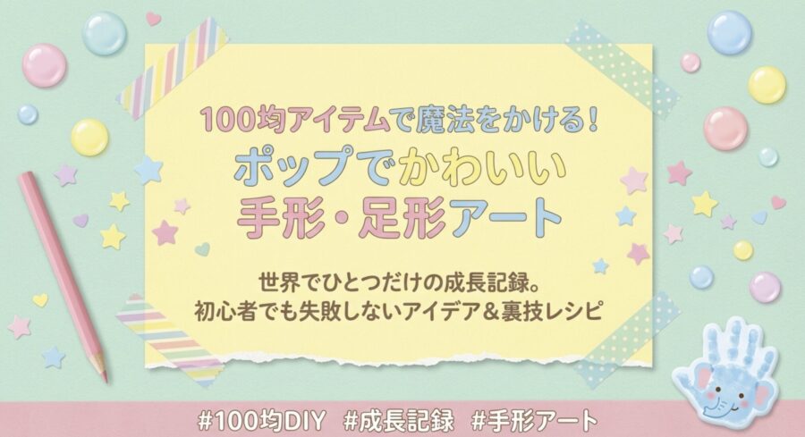 100均スタンプで魔法をかける。手形アート！