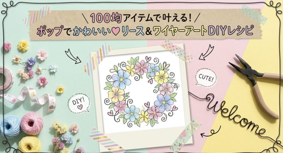 100均で叶えるリースワイヤーアート