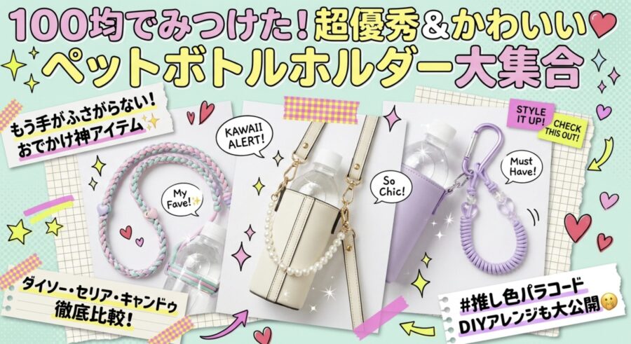 100均で見つけたかわいいペットボトルホルダー