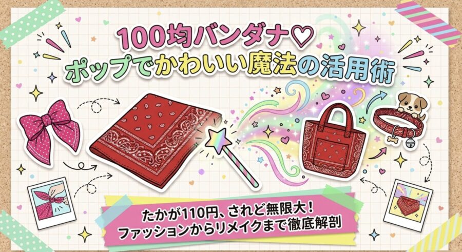 100均バンダナ魔法の活用術