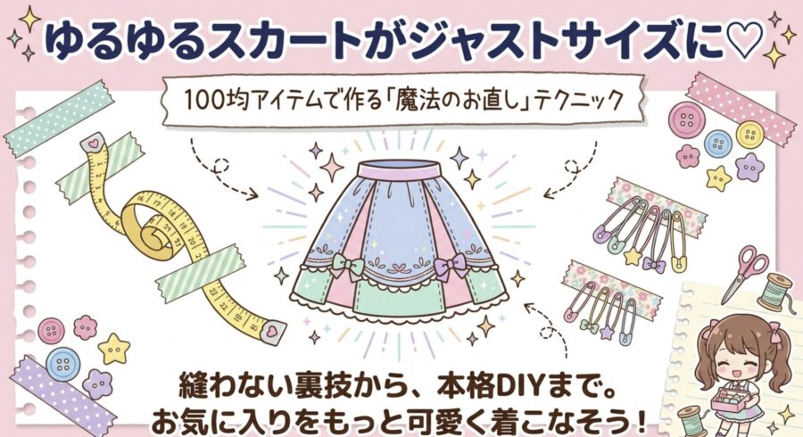 ゆるゆるスカートがジャストサイズに