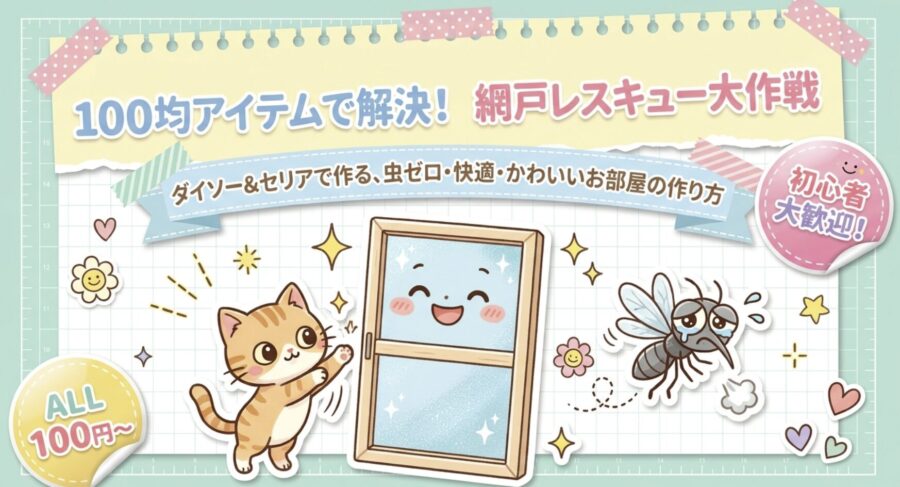 100アイテムで網戸レスキュー大作戦