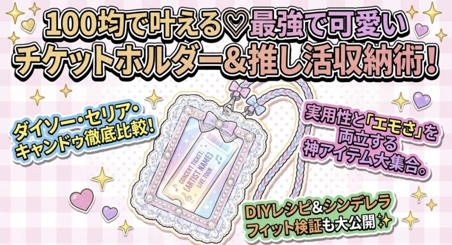 100均で叶える最強かわいいチケットホルダー
