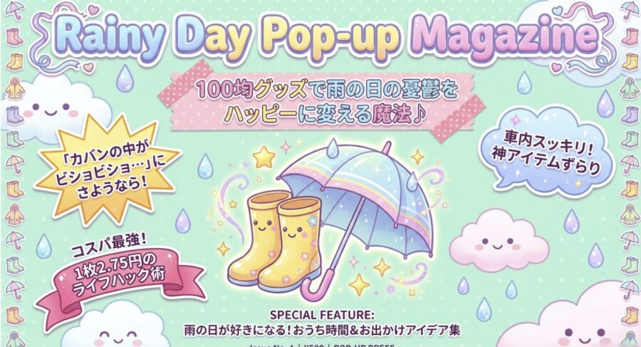 100均アイテムで雨の日の憂鬱をハッピーに変える