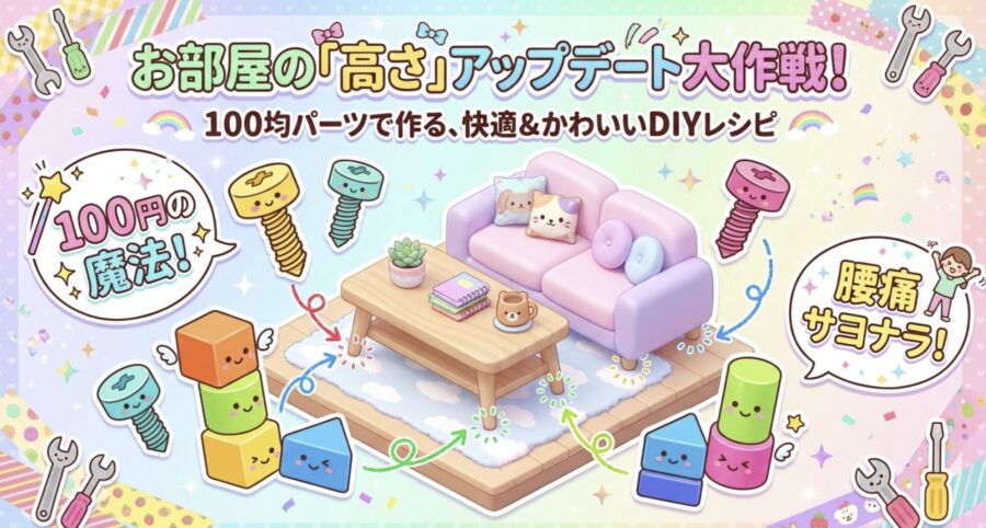 100均でお部屋の高さアップデート