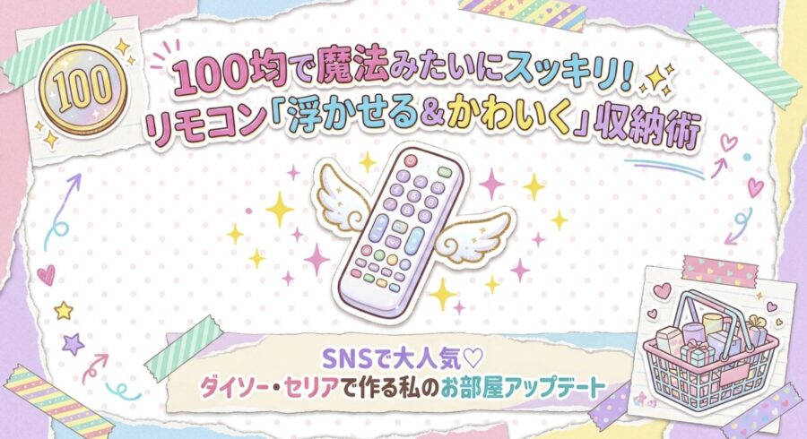 100均でリモコンすっきり収納術