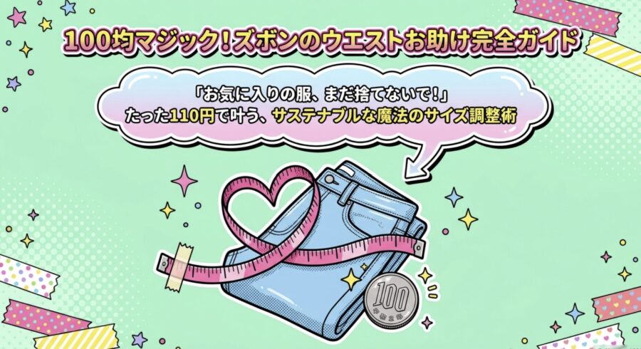 100均マジックウエスト調整ガイド