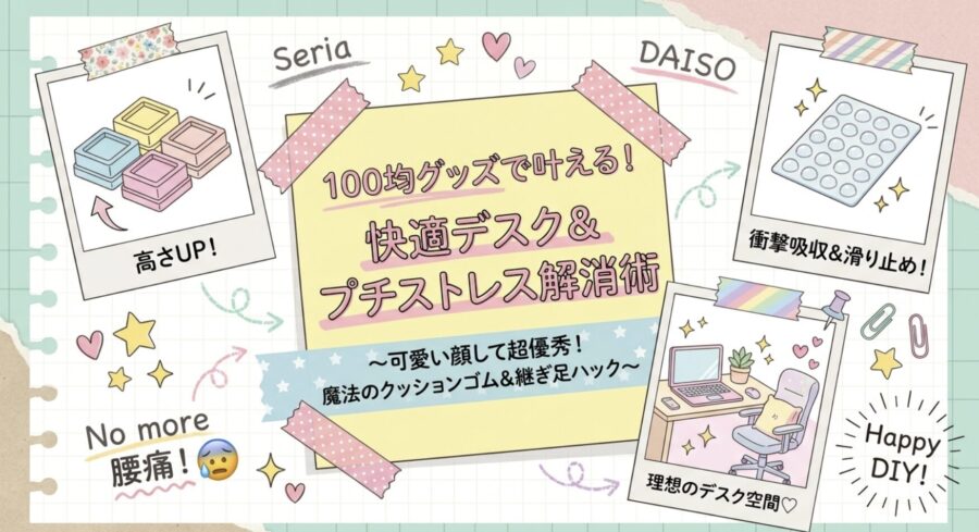 100均グッズで快適デスク